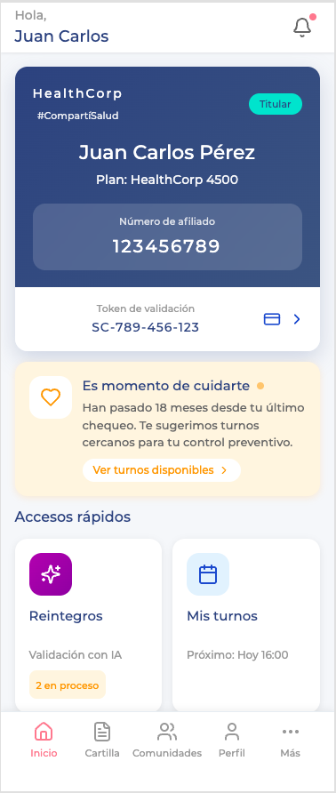 Afiliados Interface